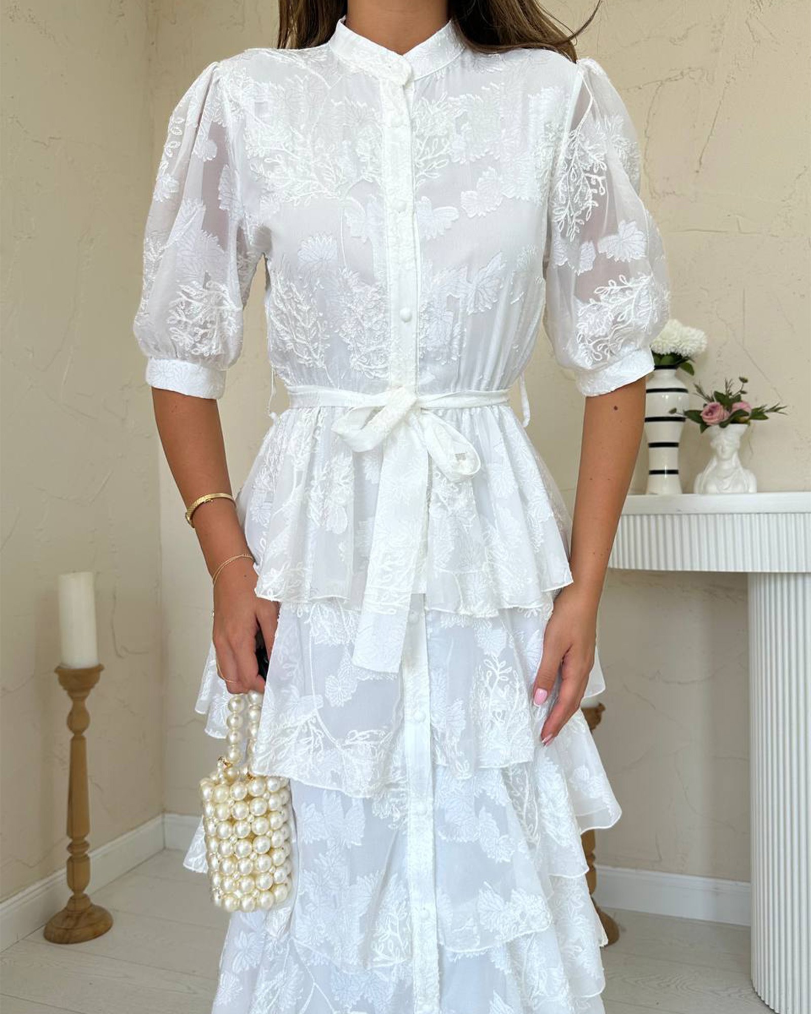Midi haljina Georgette