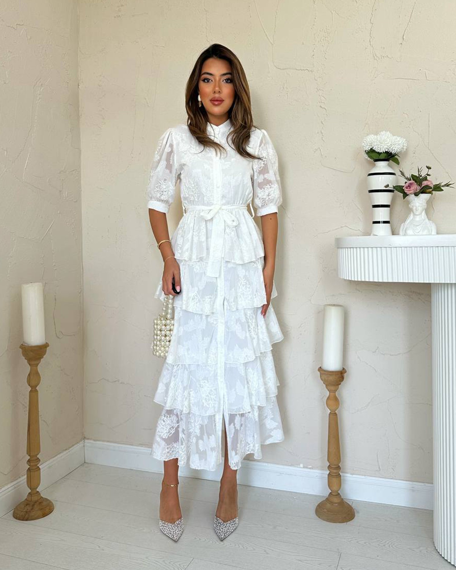 Midi haljina Georgette