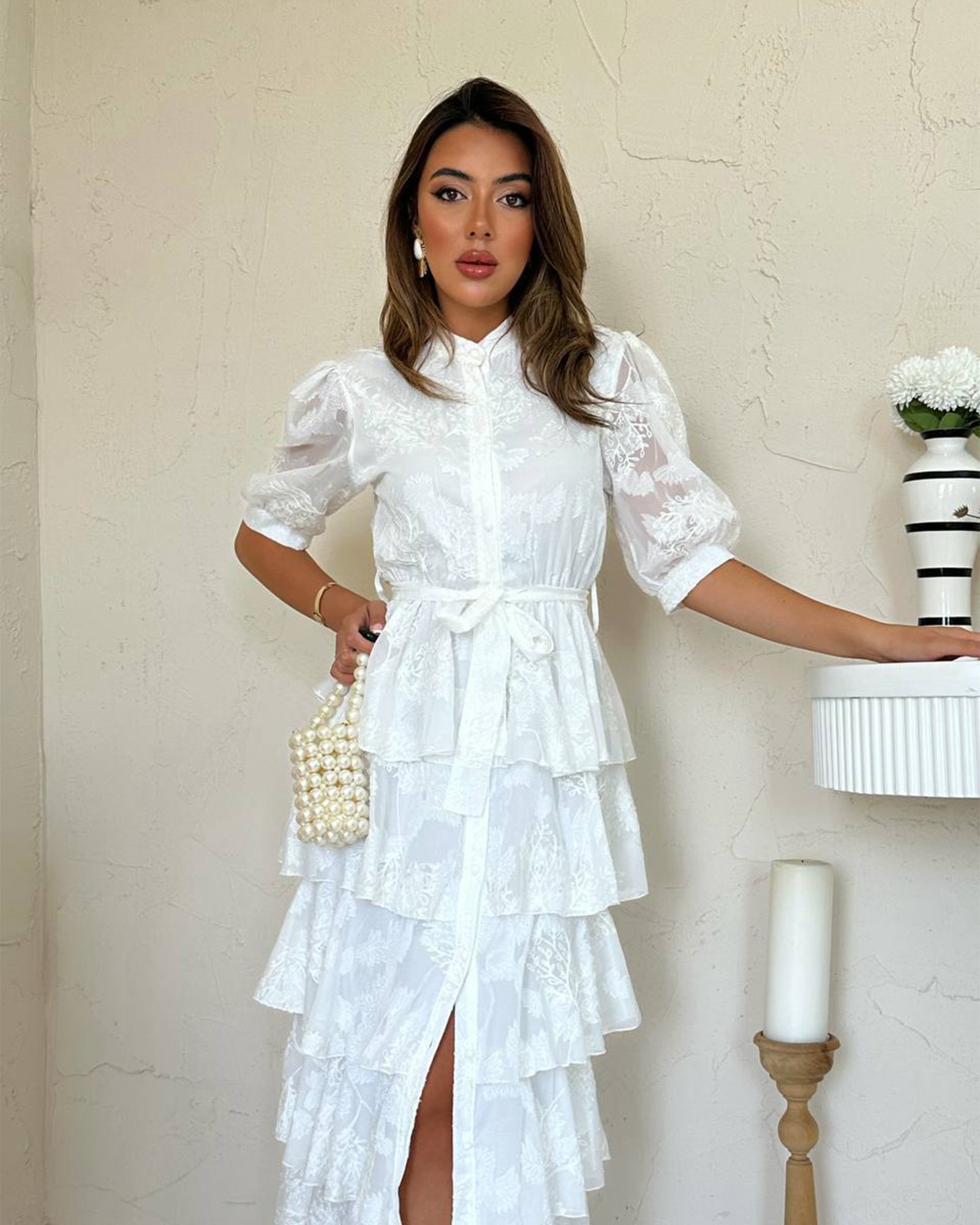 Midi haljina Georgette