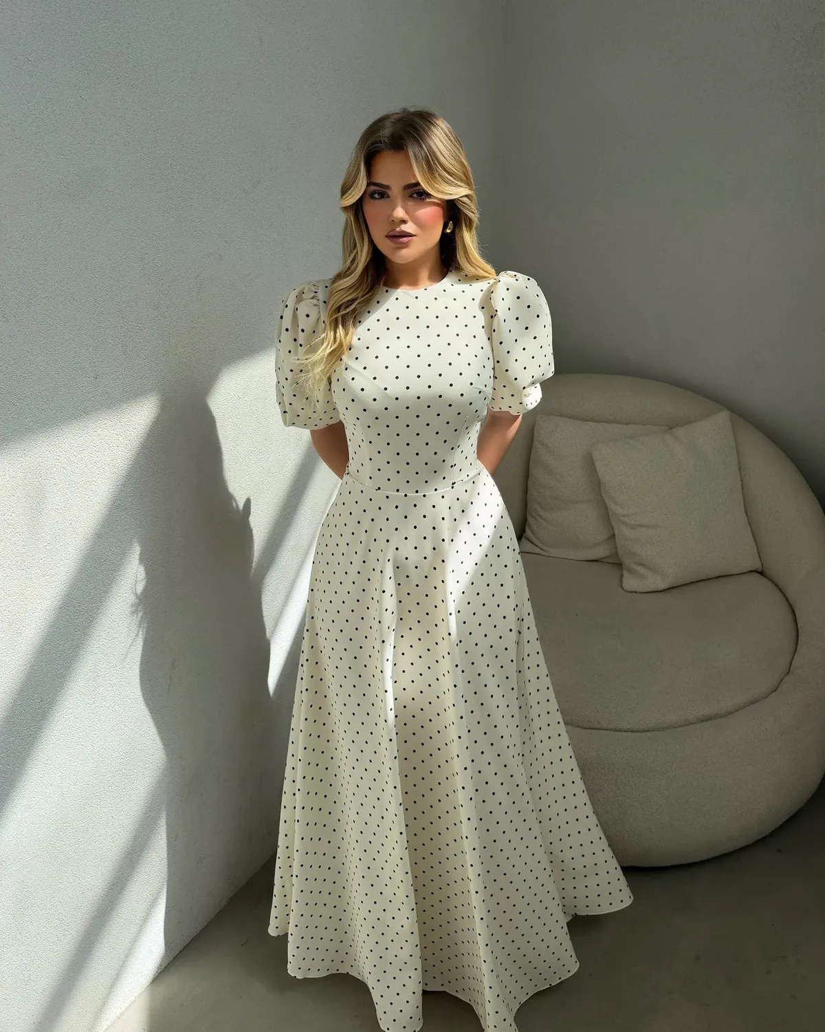 Midi haljina Talora - cream