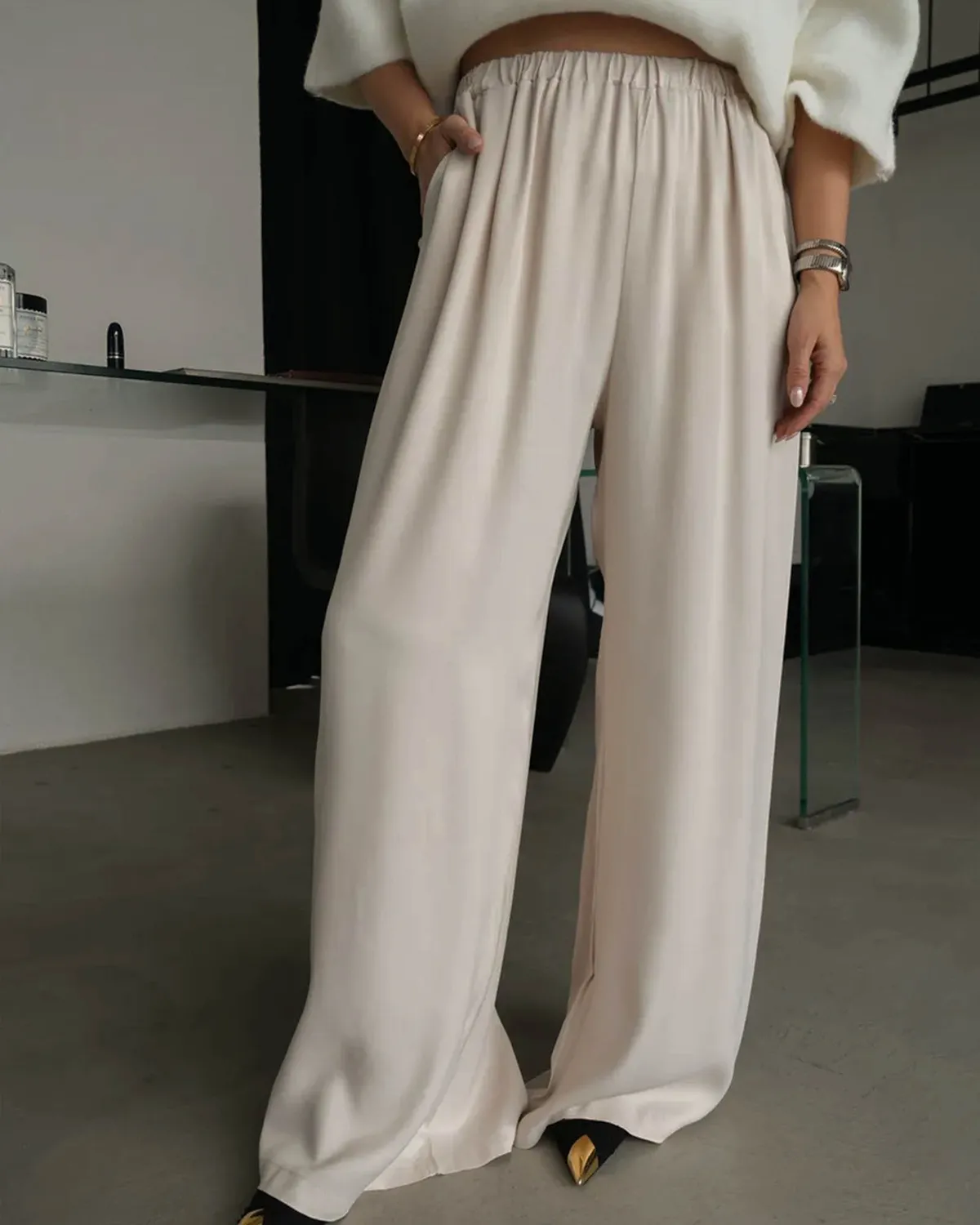 Satenske hlače/šalvare Jenna