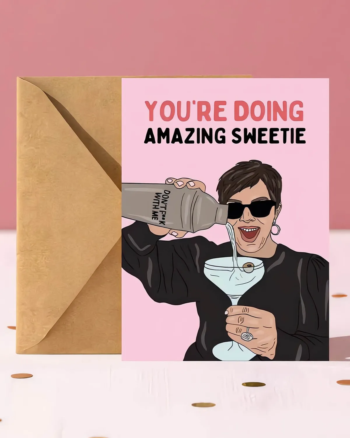 Kreativna čestitka sa kovertom You're doing amazing