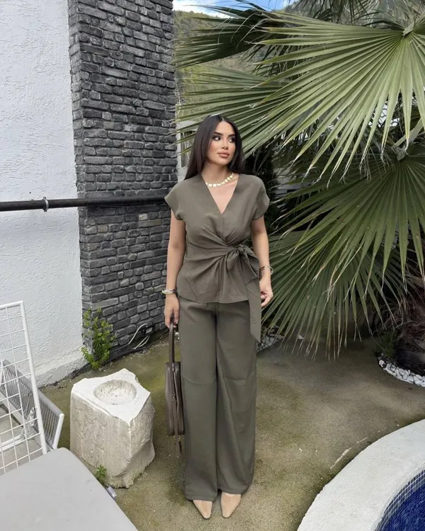 Dvodjelni set Nustre - maslinasti