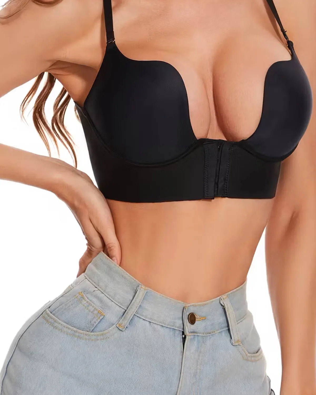 Seamless push-up grudnjak Tayra - crni