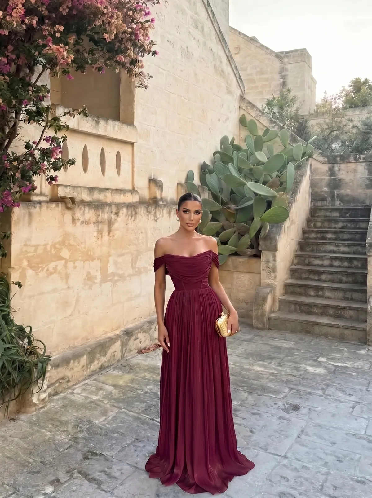 Maxi haljina Melisande  - bordo