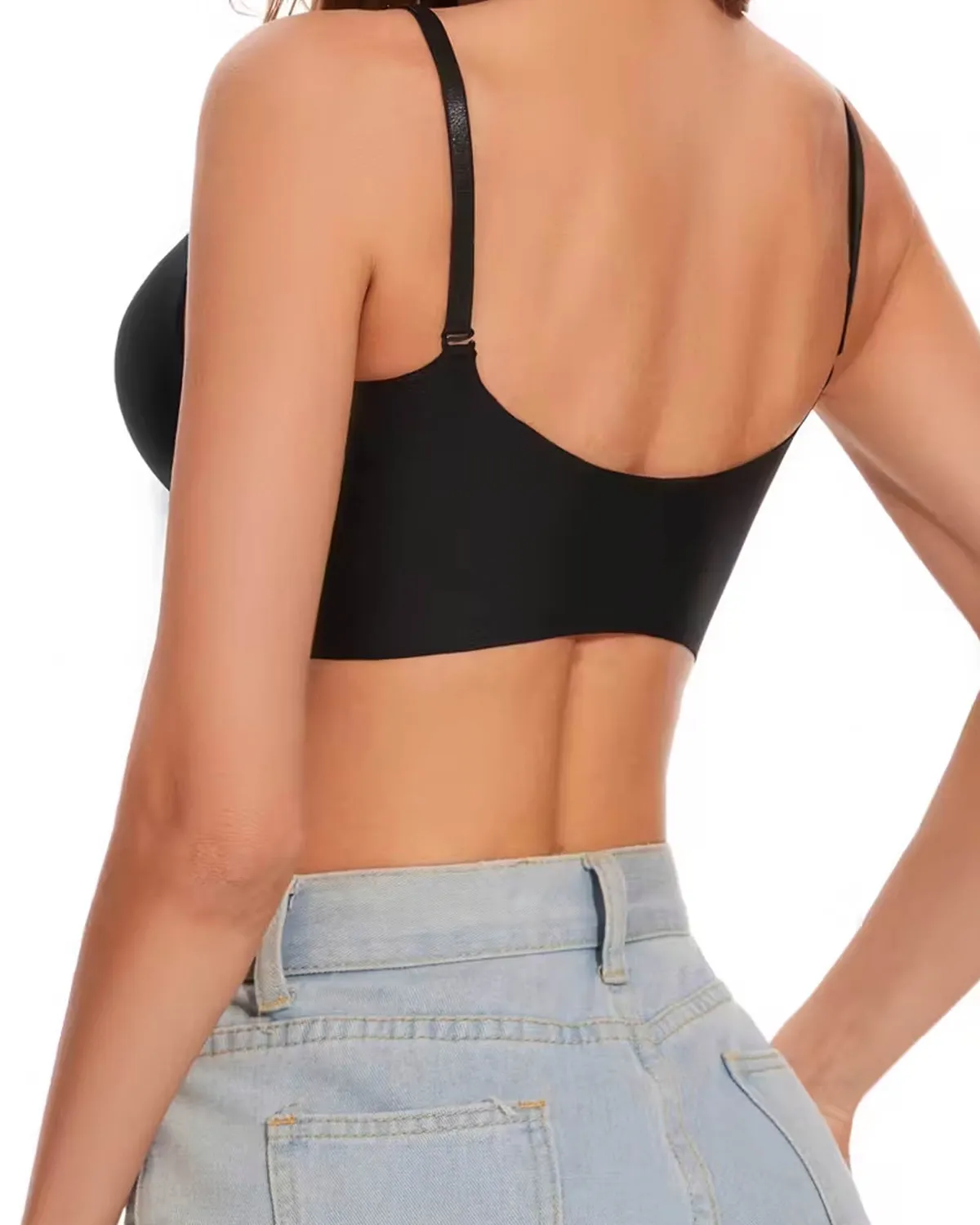 Seamless push-up grudnjak Tayra - crni