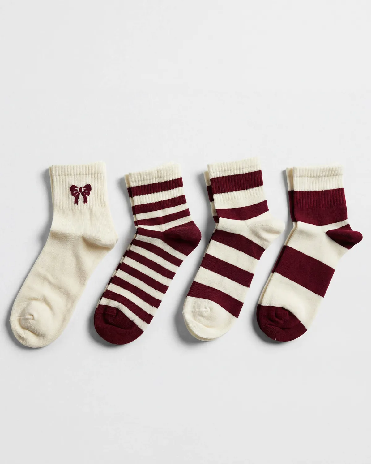 Paket čarapa "Burgundy Bow"