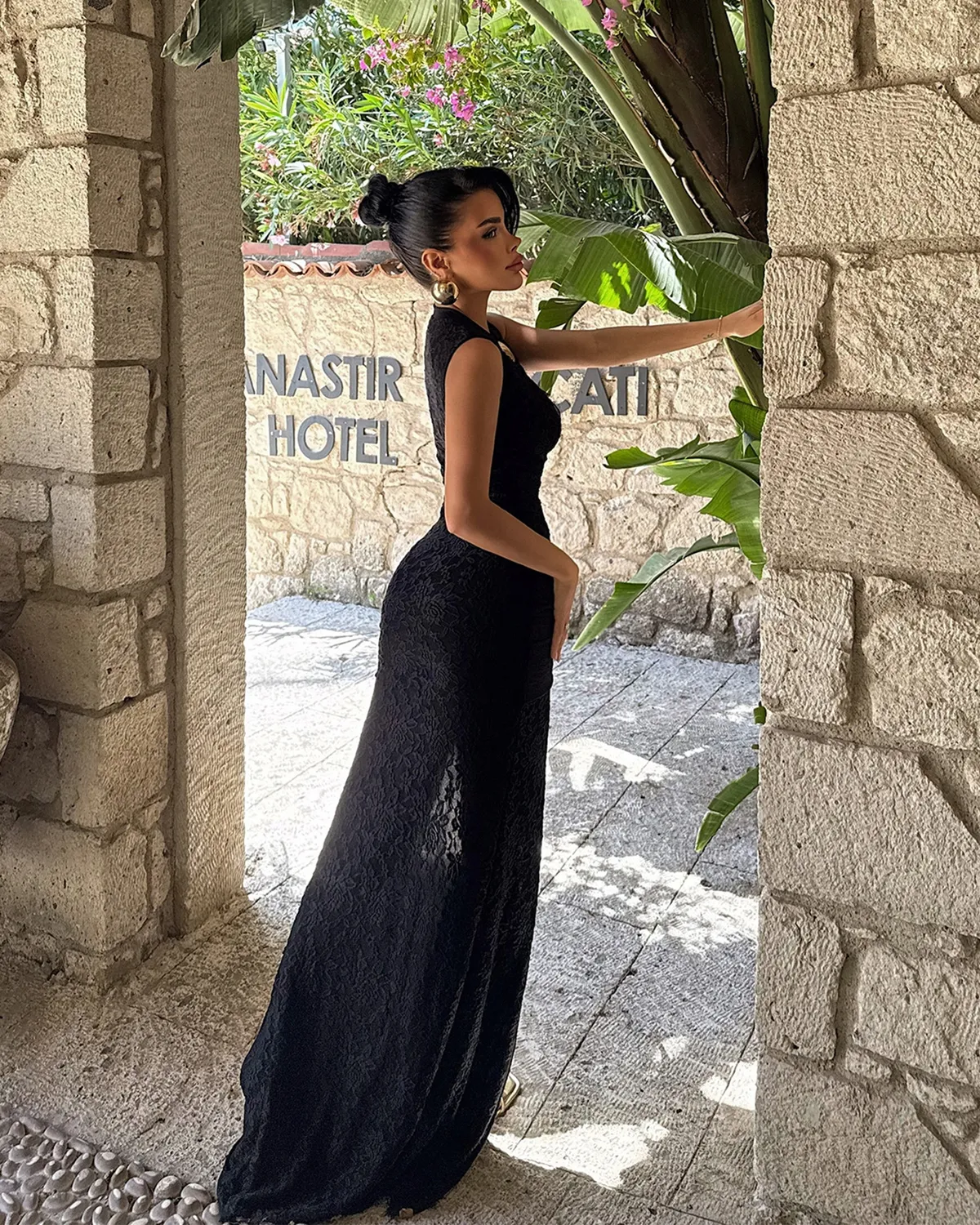 Maxi haljina Deniz- crna
