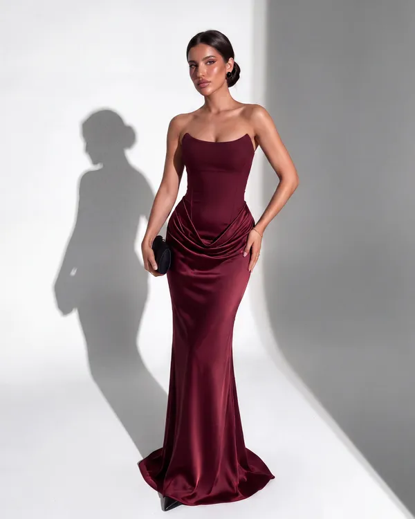 Maxi haljina Buenos — bordo
