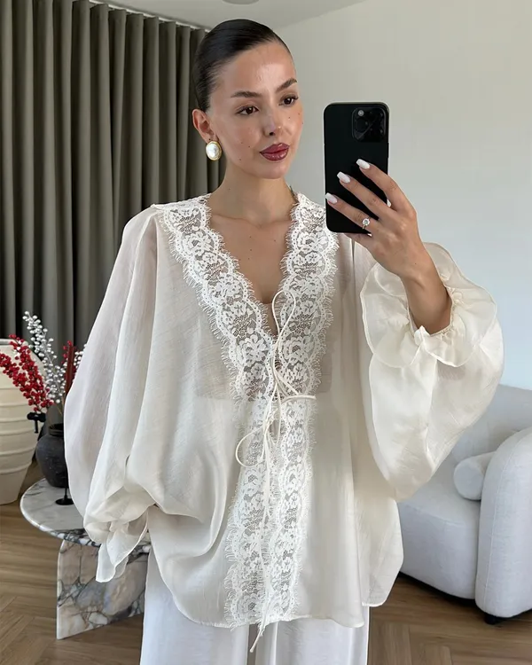 Prozirna košulja / bluza Winslow - bijela