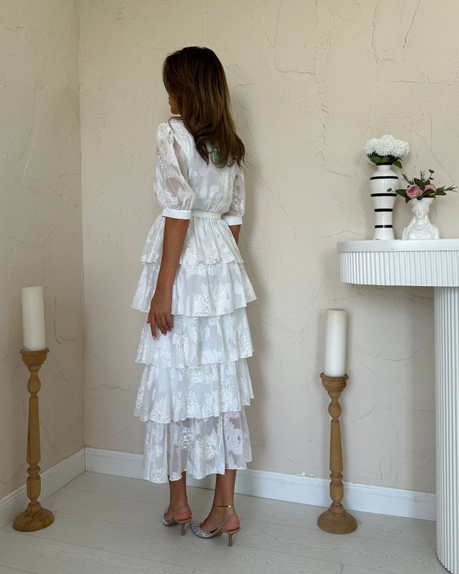 Midi haljina Georgette